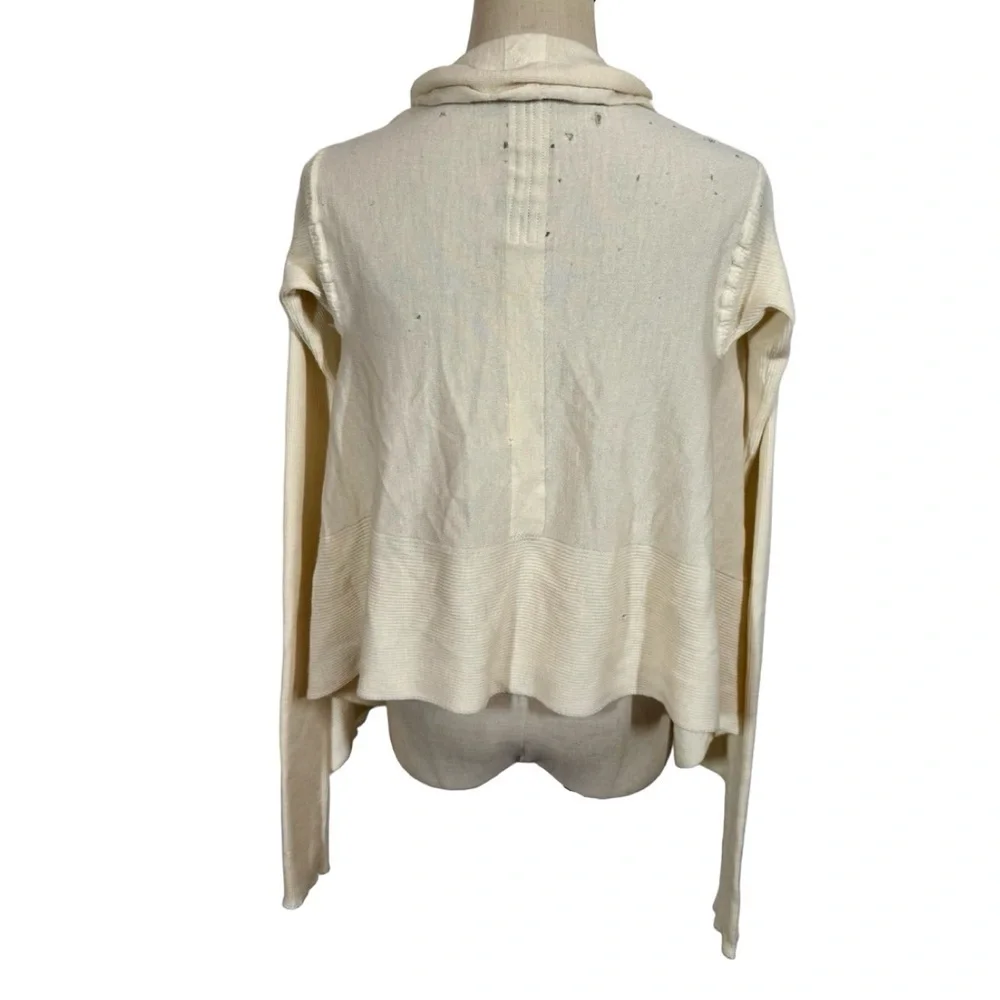 Rick Owens Fogachine SS22 Shawl Wrap Asymmetric Wool Cardigan FLAWED PLEASE READ
